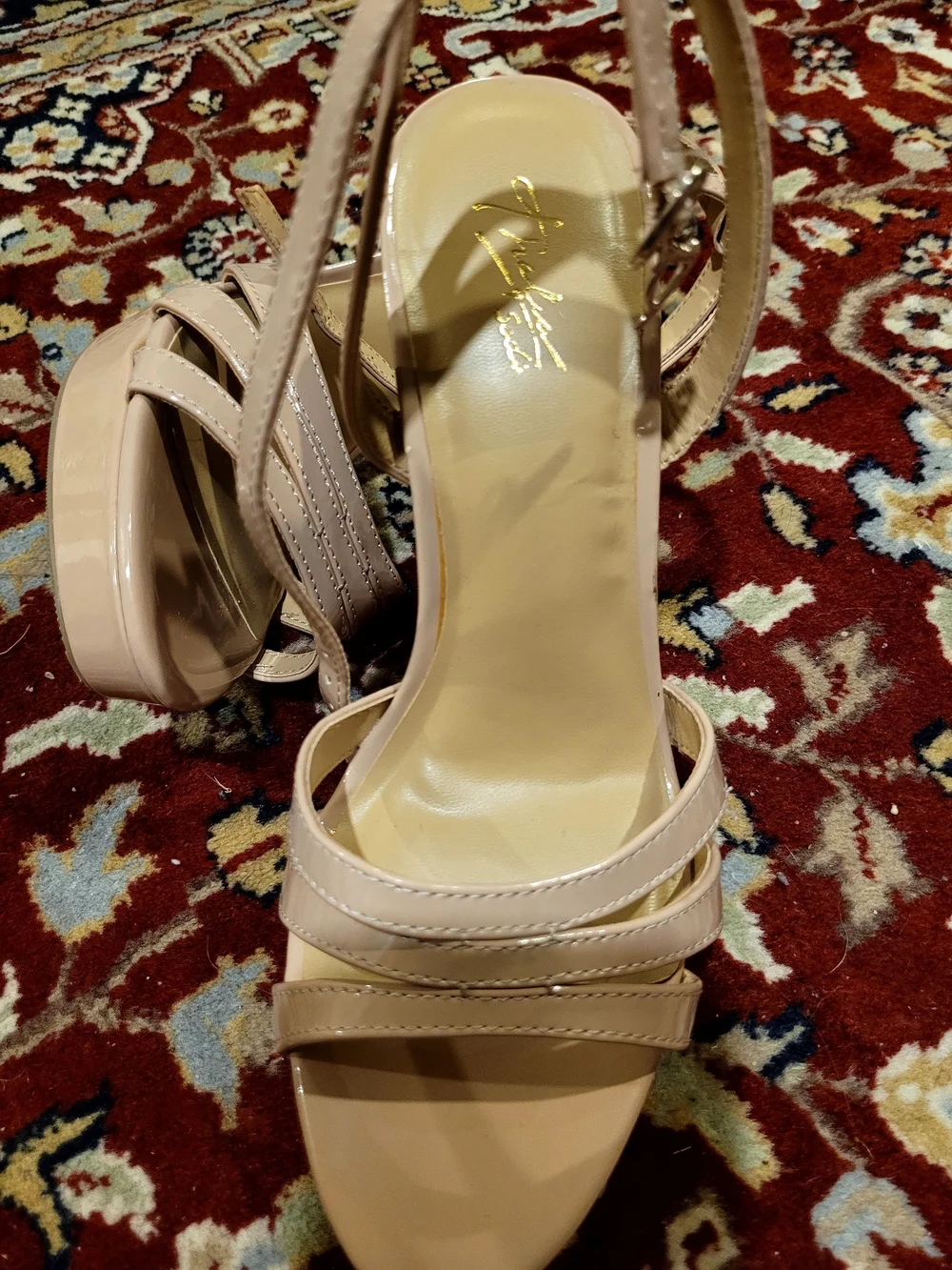 Women's Nude Strappy Heeled Sandals